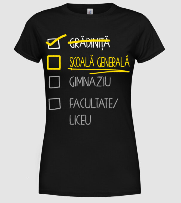 Cheklist educație - grădiniță negru model negru pe tricou