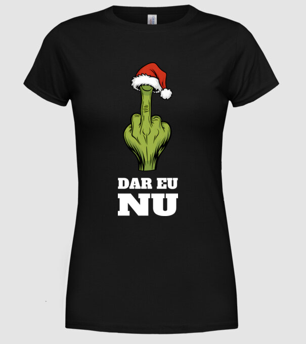 Dar eu NU Negru model negru pe tricou