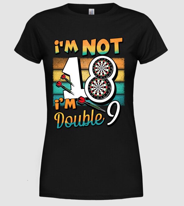 Darts Birthday 18 years old model negru pe tricou