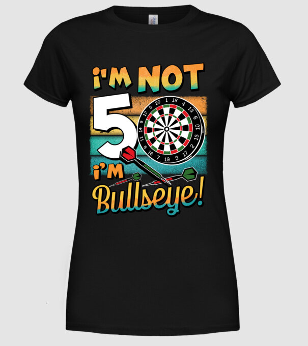 Darts Birthday 50 years old model negru pe tricou