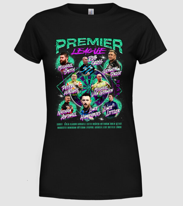 DARTS premier league 2024 model negru pe tricou