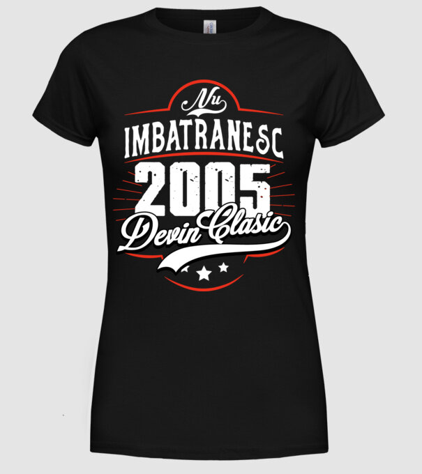 Devin Clasic - 2005 model negru pe tricou