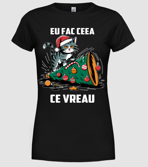Eu fac ceea ce vreau Negru model negru pe tricou