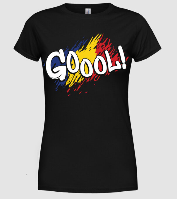 GOOOL model negru pe tricou
