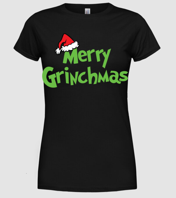 Grinchmas model negru pe tricou