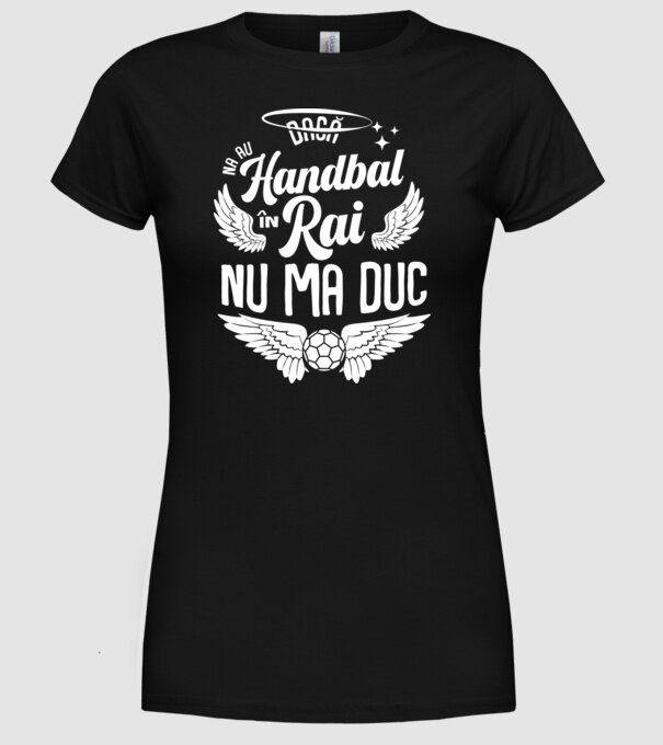 Handbal în Rai model negru pe tricou