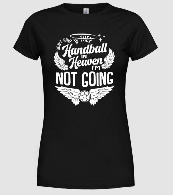 Handball in Heaven model negru pe tricou