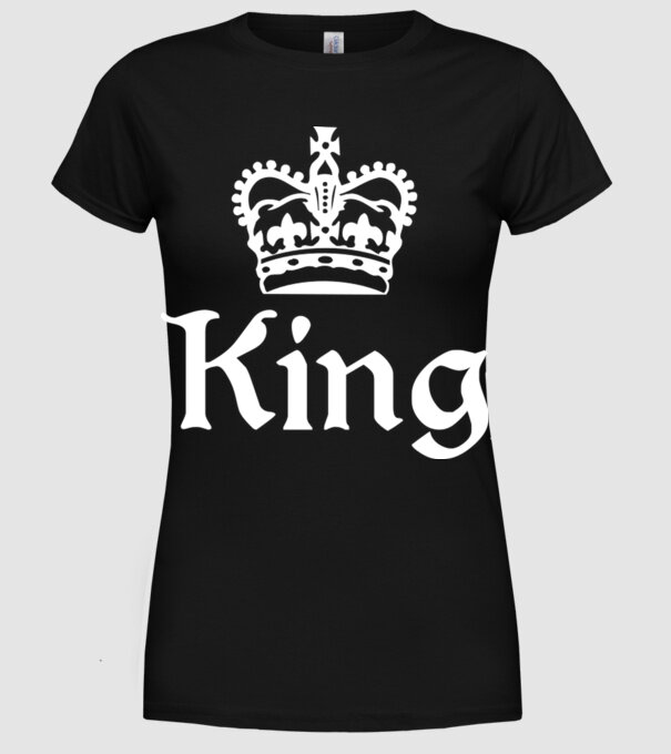 King model negru pe tricou