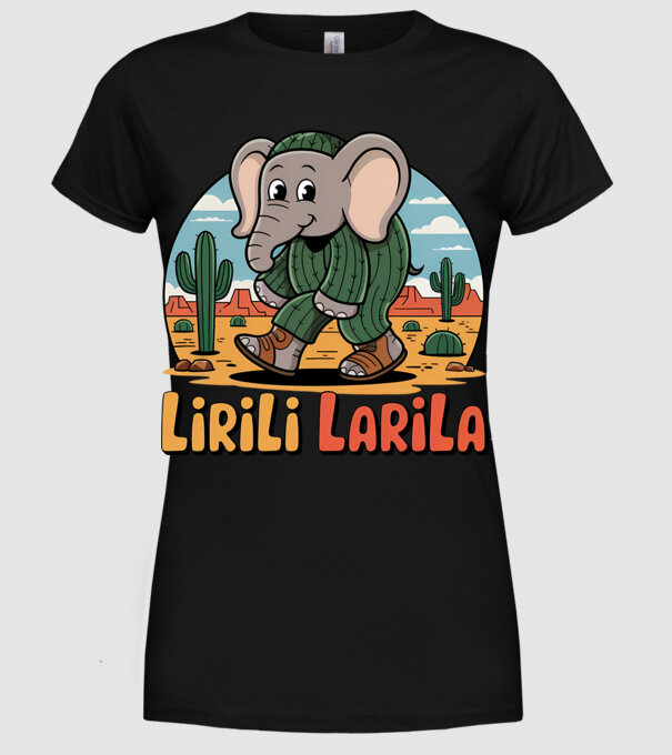 Lirili Larila model negru pe tricou