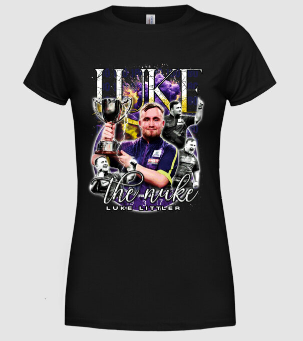 Luke the nuke model negru pe tricou