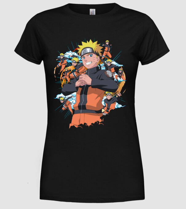 NARUTO model negru pe tricou