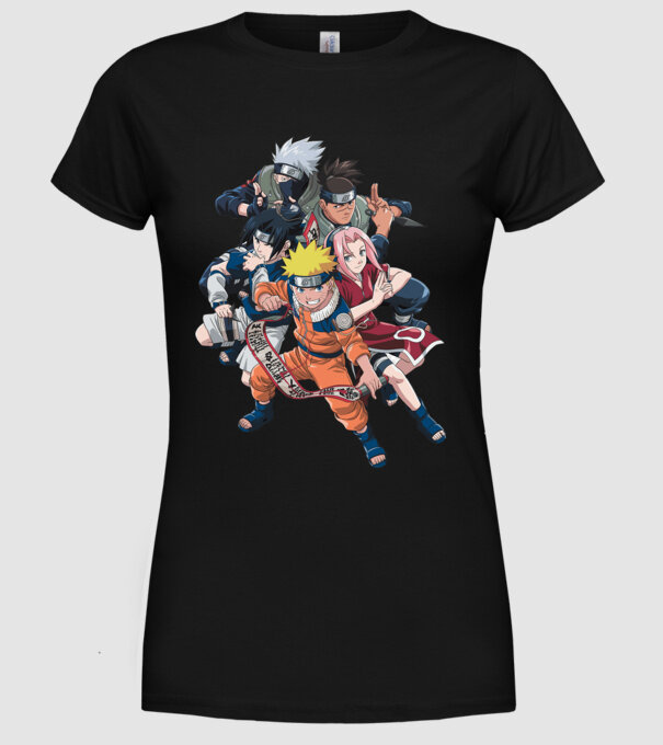 NARUTO model negru pe tricou