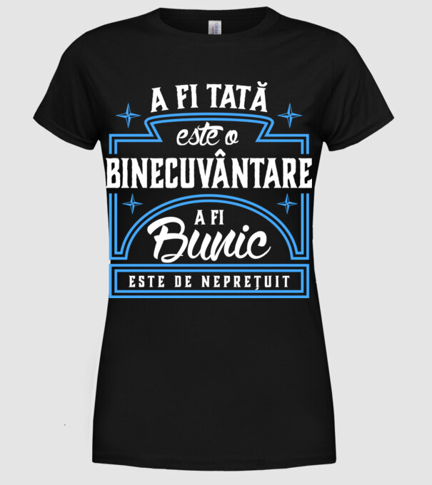 Neprețuit bunic model negru pe tricou