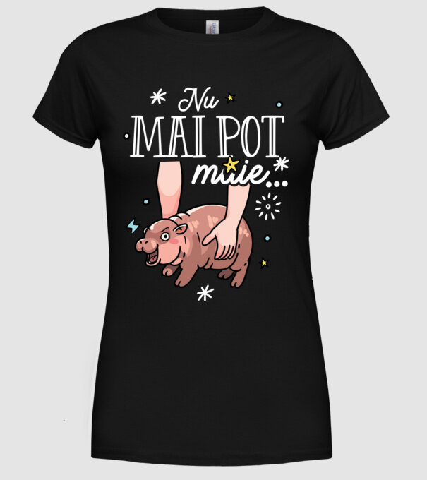 Nu mai pot muie... model negru pe tricou