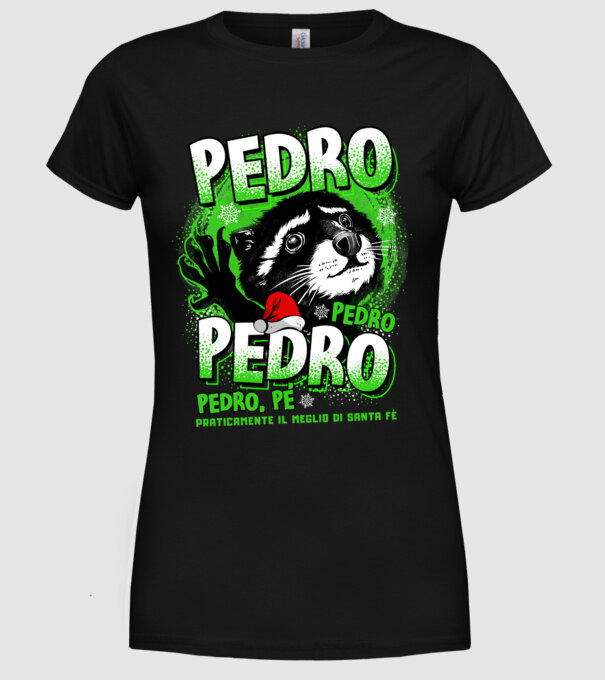 Pedro pedro christmas model negru pe tricou