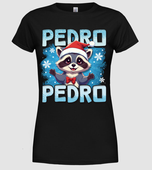 Pedro pedro retro xmas model negru pe tricou