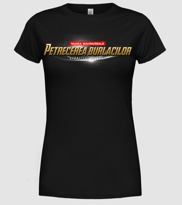 Petrecere de burlac Sfârșitul jocului model negru pe tricou