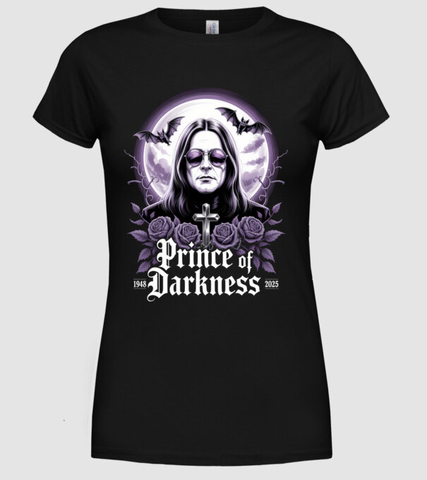 Prince of Darkness model negru pe tricou