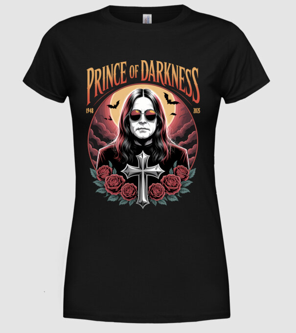 Prince of Darkness model negru pe tricou