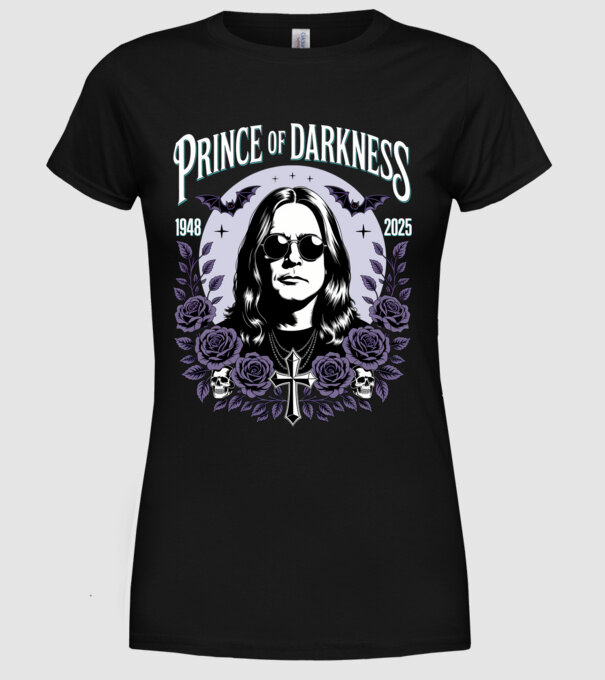 Prince of Darkness model negru pe tricou