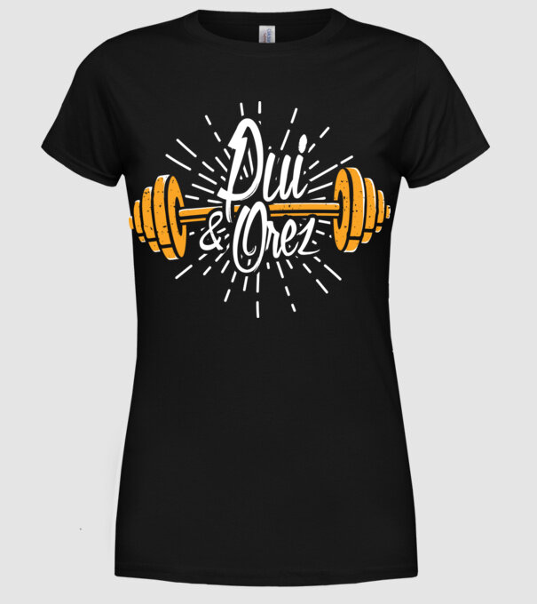 Pui & orez model negru pe tricou