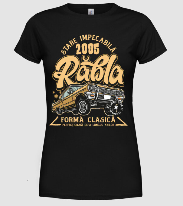Rablă 2005 model negru pe tricou