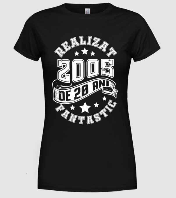 Realizat de fantastic - 2005 model negru pe tricou