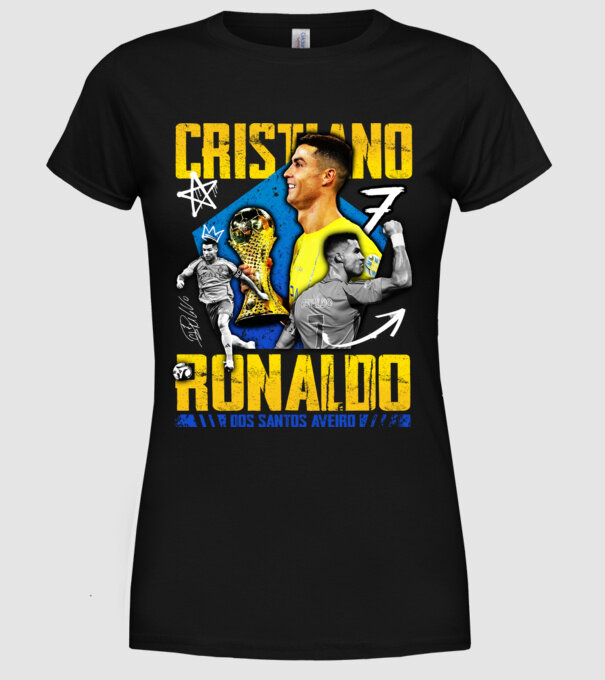 Ronaldo tribute model negru pe tricou