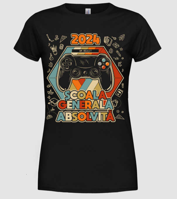 școala generală școala generală model negru pe tricou