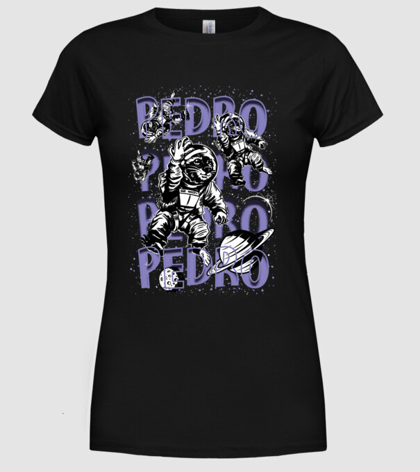 SPACE PEDRO model negru pe tricou