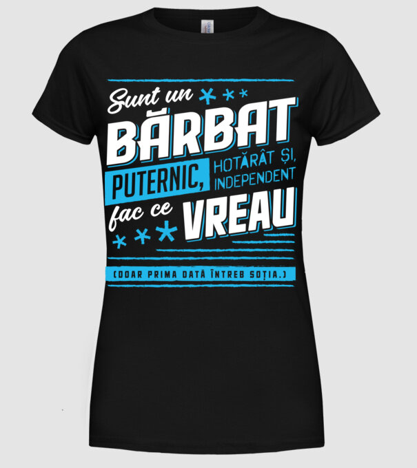 Sunt un bărbat puternic model negru pe tricou