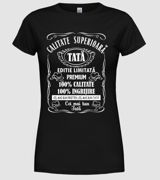 Tată Premium - ediție limitată model negru pe tricou