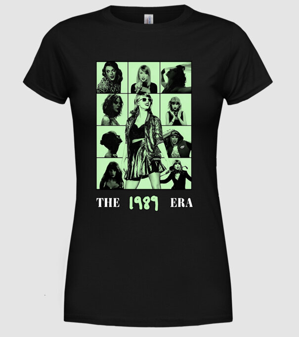 Taylor Swift ERAS green model negru pe tricou