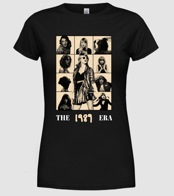 Taylor Swift ERAS peach model negru pe tricou