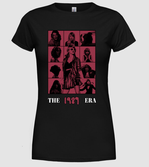 Taylor Swift ERAS red model negru pe tricou