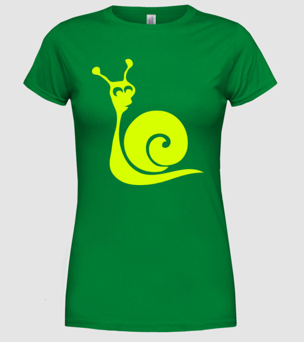 Snail model verde pe tricou