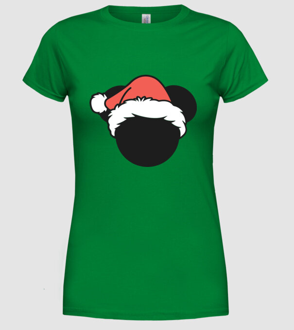 Crăciun Mickey model verde pe tricou