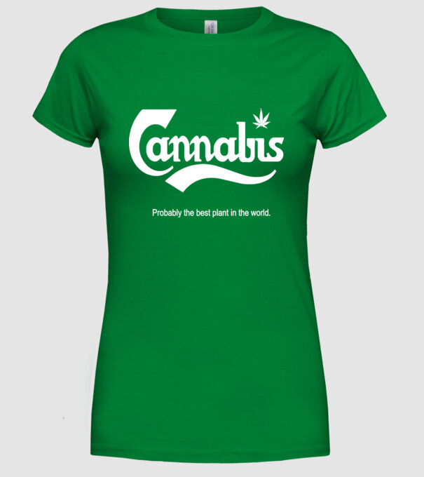Cannabis model verde pe tricou