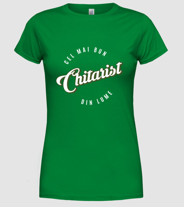 Cel mai bun Chitarist din lume model verde pe tricou