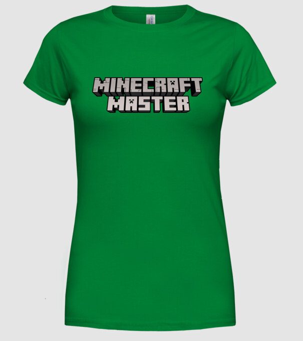 Minecraft Master model verde pe tricou