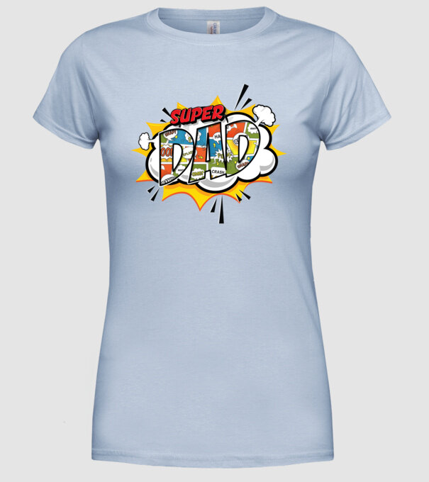 Comic Dad model albastru deschis pe tricou