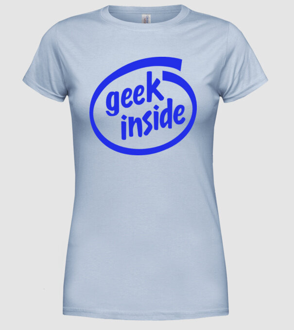 Geek inside model albastru deschis pe tricou