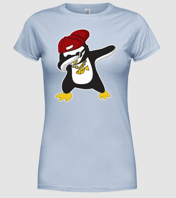 Pinguin DAB model albastru deschis pe tricou