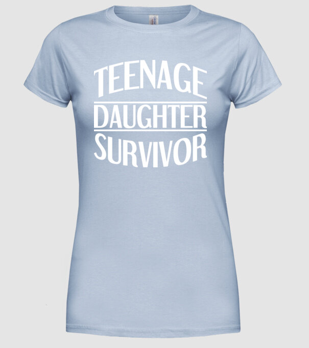 teenage daughter survivor model albastru deschis pe tricou