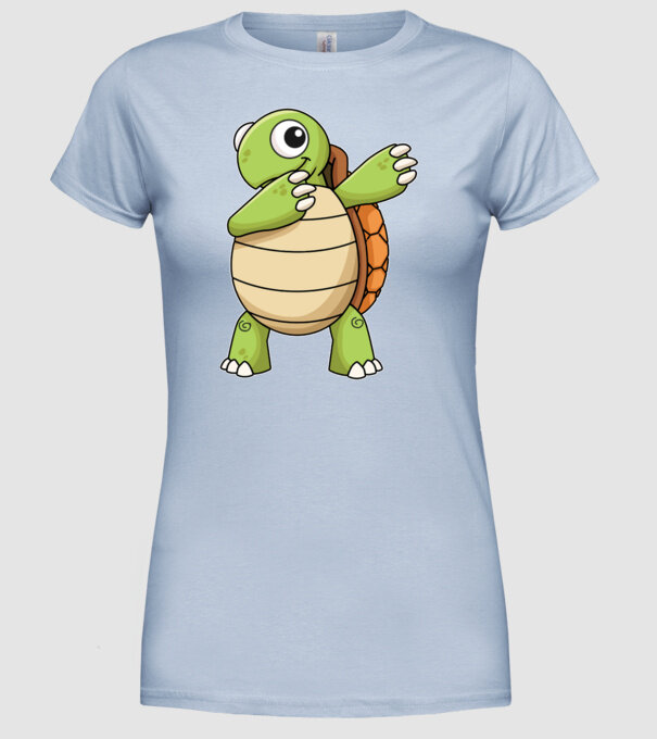 Broască țestoasă DAB model albastru deschis pe tricou