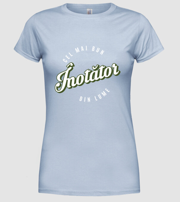 Cel mai bun înotător din lume model albastru deschis pe tricou
