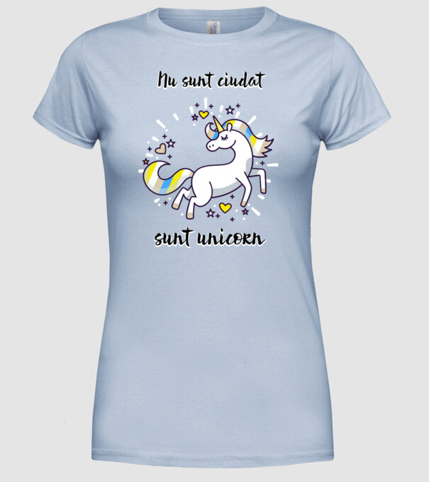 Nu sunt ciudat - sunt unicorn model albastru deschis pe tricou