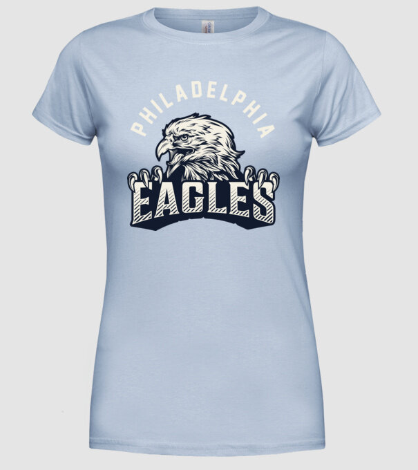 Philadelphia Eagles model albastru deschis pe tricou