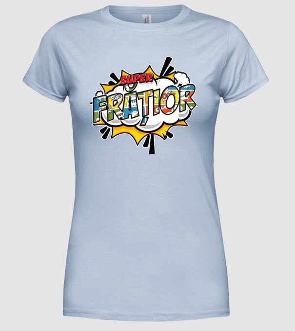 Super Frățior model albastru deschis pe tricou