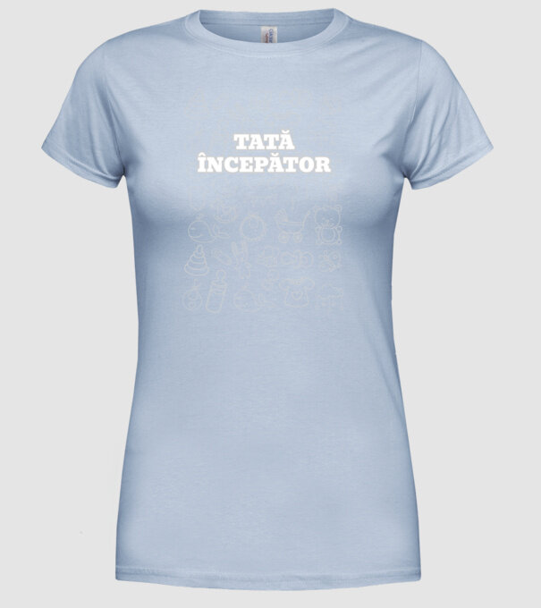Tată începător model albastru deschis pe tricou